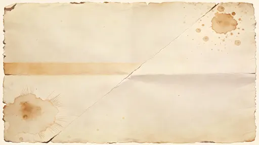 Wide 16:9 old paper texture in digital-painting style with stains, creases, deckled edges and subtle fibre grain for use as a background or wallpaper image.