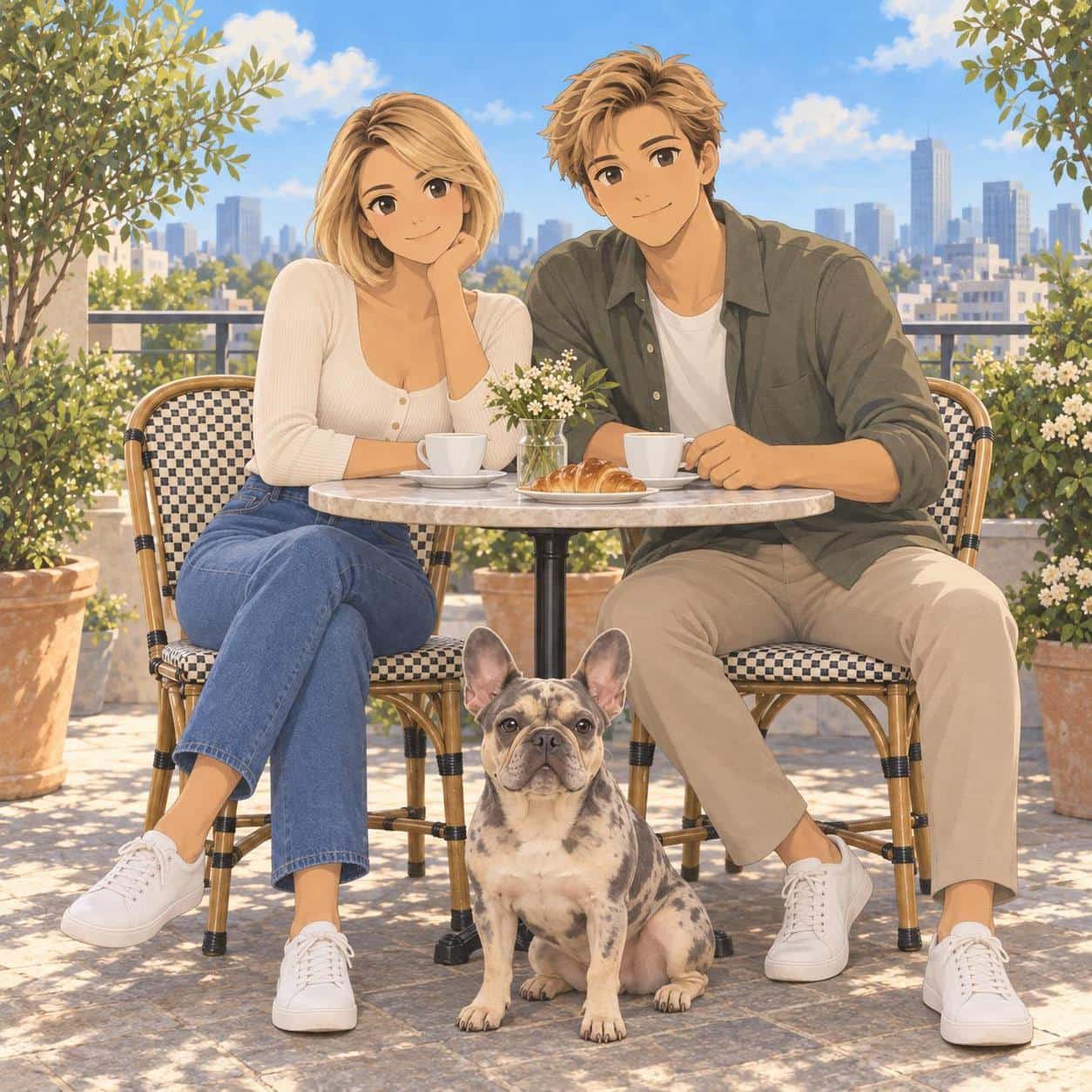 Continuous-tone anime rendering, style image + your photo example