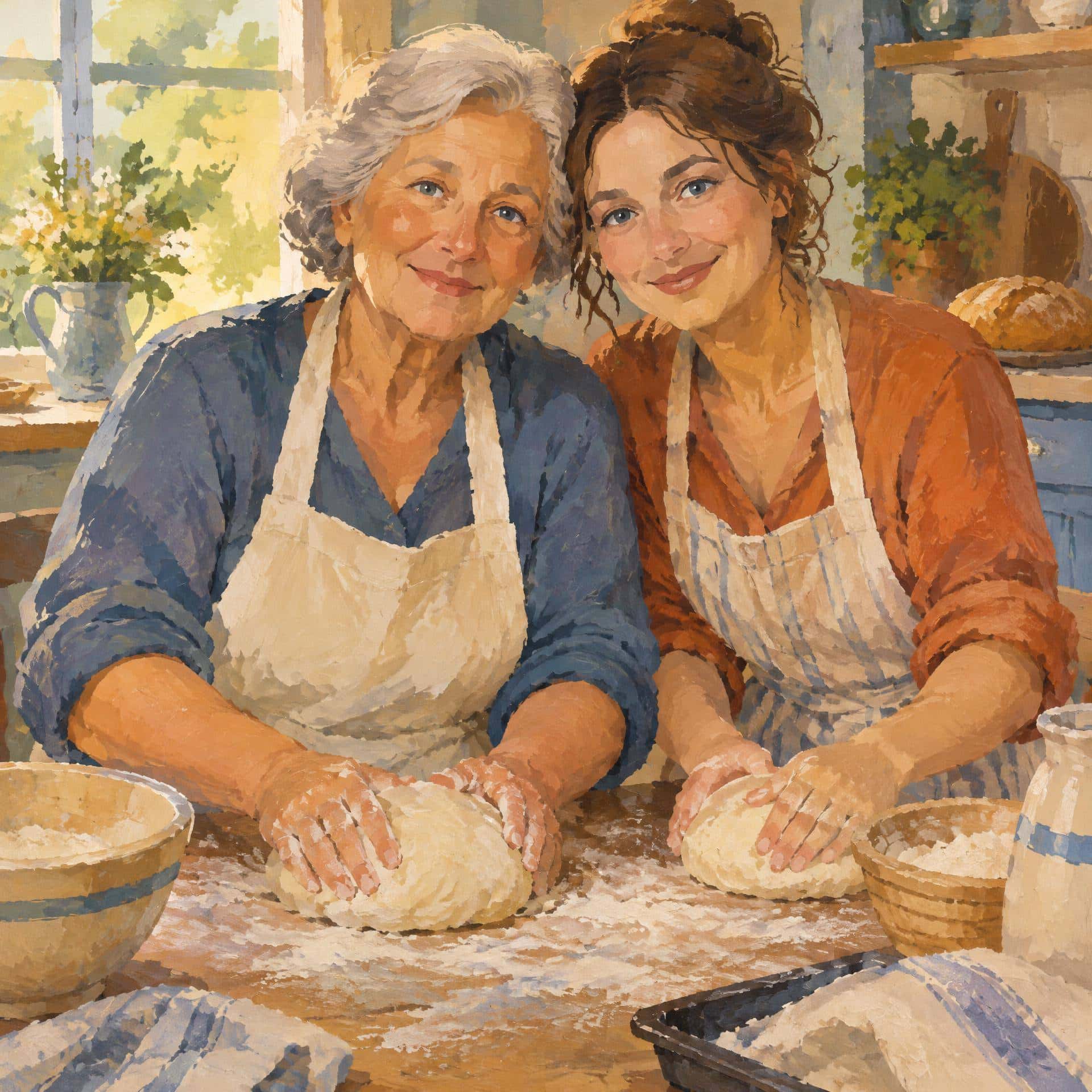 Flat folk brush-pattern painting, prompt only example