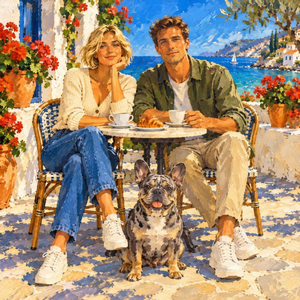 Dramatic painted cover illustration, style image + your photo example