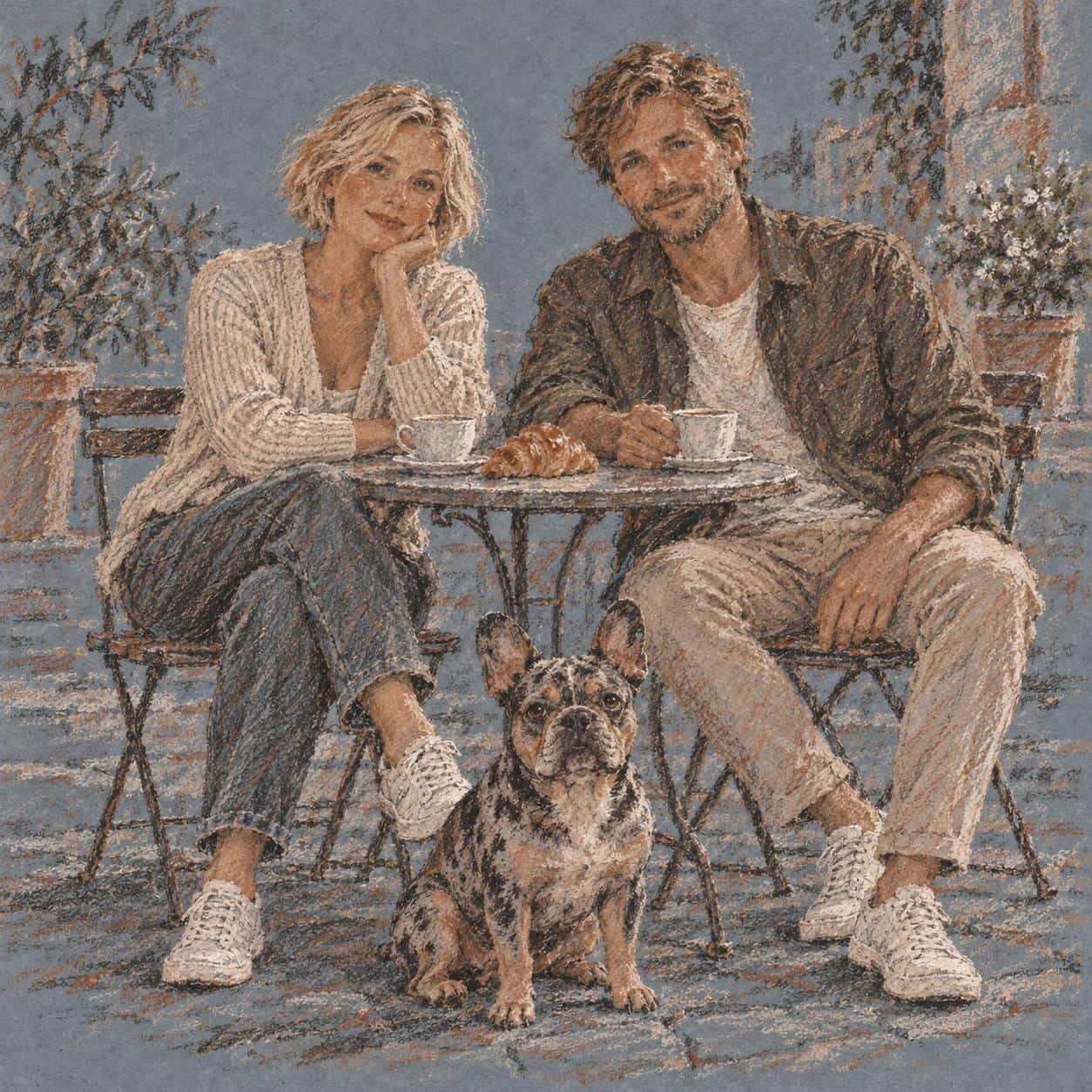 Three-chalk role modeling, style image + your photo example