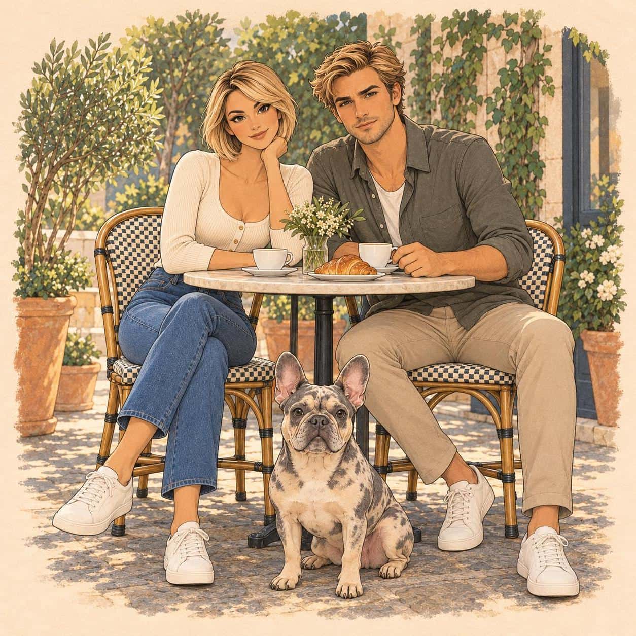 Retro Cel Animation Portrait, style image + your photo example 2