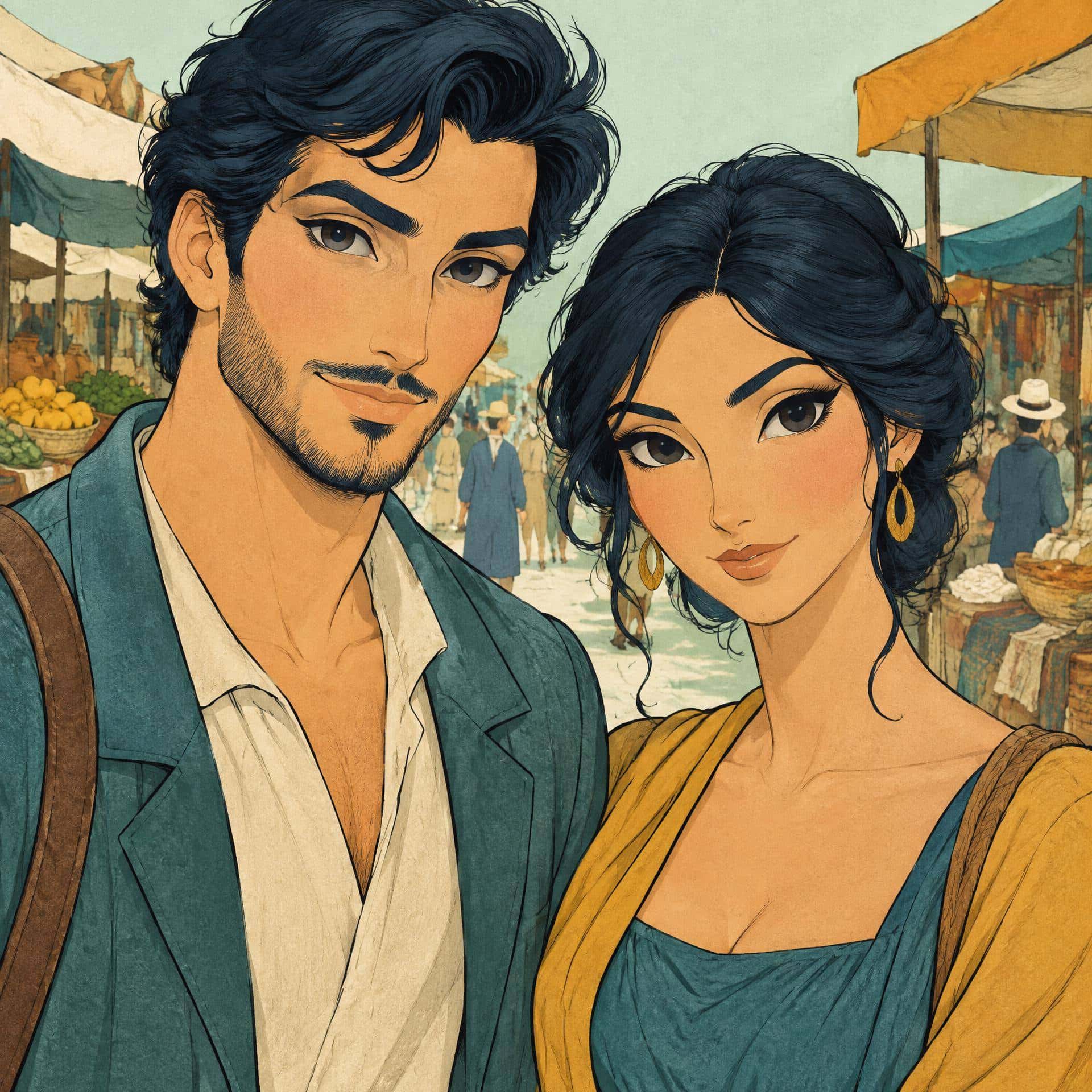 Retro Cel Animation Portrait, prompt only example