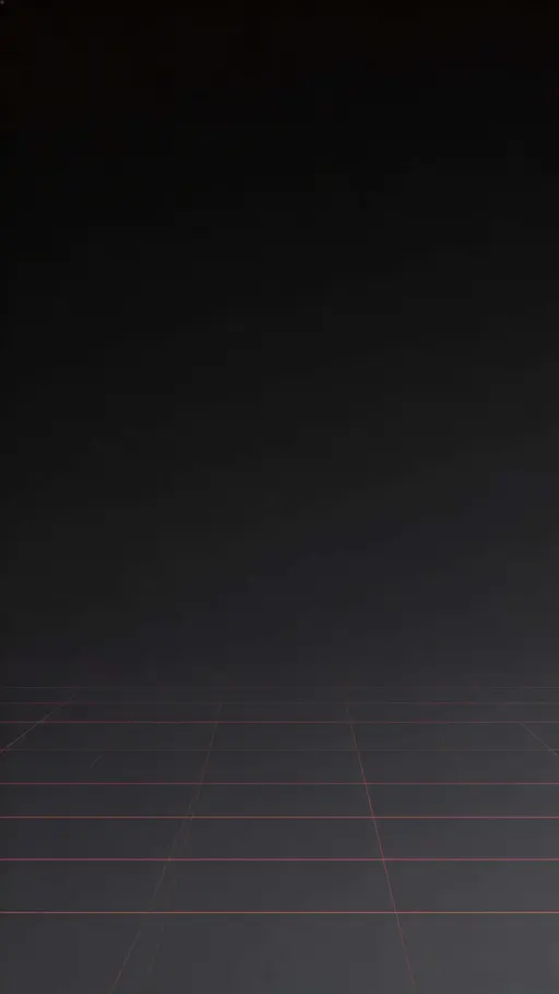 Vertical 9:16 mobile wallpaper showing a dark smooth gradient field with a faint, sparse light-red tech grid and a clean negative-space area concentrated in the upper half.